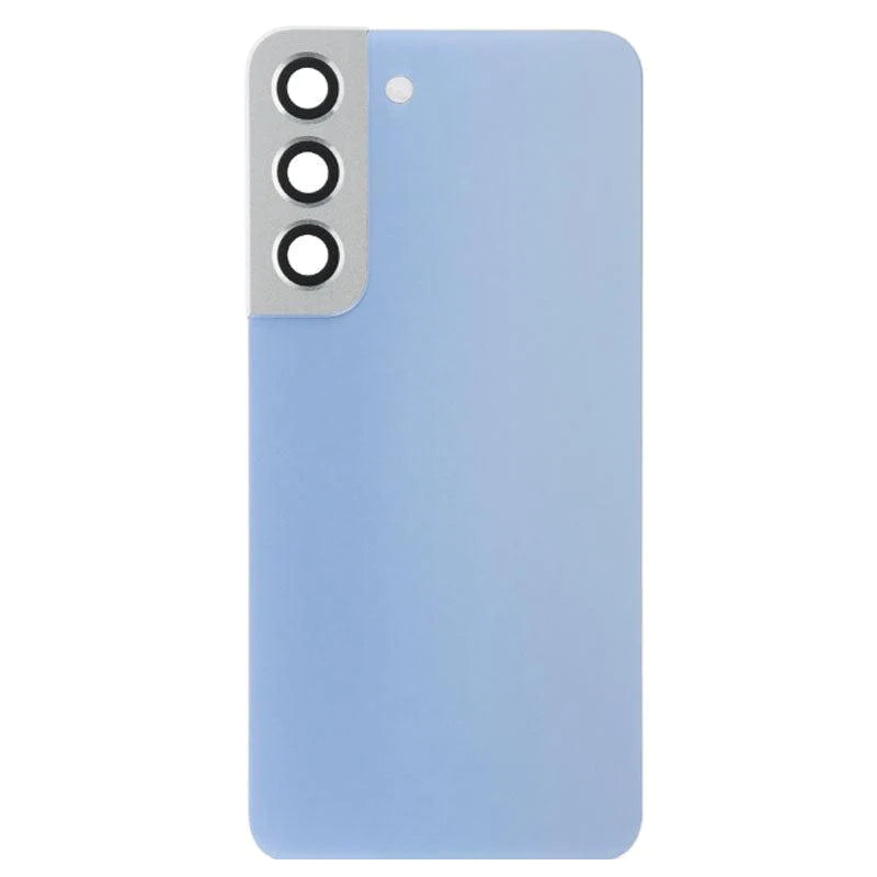 Rear Glass Battery Back Cover with Camera Lens For Samsung Galaxy S22 5G Sky Blue